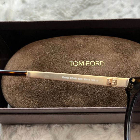 Tom Ford EMMA 56MM CAT EYE SUNGLASSES in DK Havana/ Brown Mirror MSRP$495 main image 5